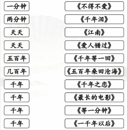 《汉字找茬王》时间的歌通关攻略